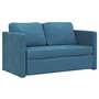 Voir la diapositive 4 : VIDAXL Canape-lit 2 en 1 bleu 122x204x55 cm velours
