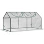 Voir la diapositive 1 : OUTSUNNY Mini serre de jardin serre à tomates 120 x 60 x 60 cm 2 fenêtres zippées enroulables acier thermolaqué PVC haute densité transparent