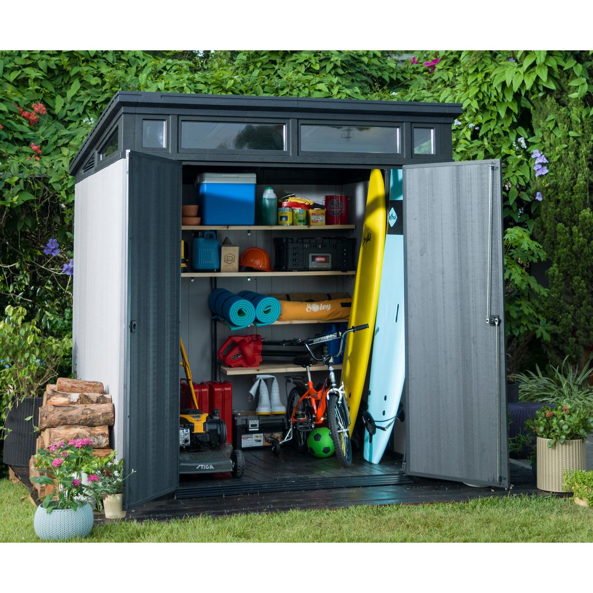 KETER Abri de jardin PVC - Avec plancher - 4,04m² - ARTISAN 757