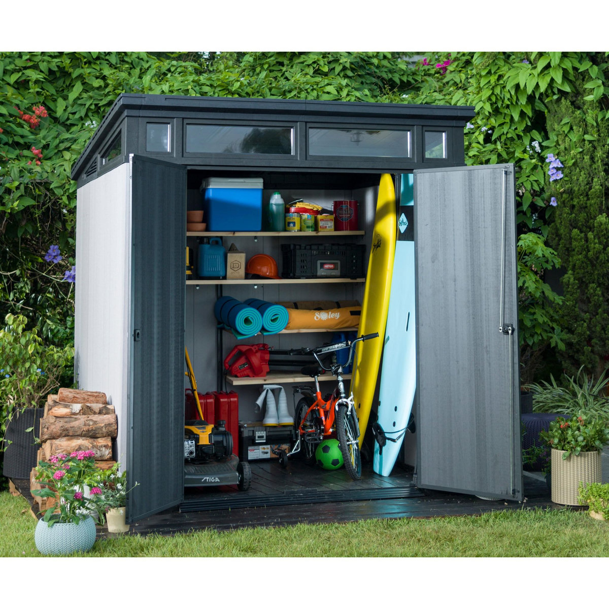 KETER Abri de jardin PVC - Avec plancher - 4,04m² - ARTISAN 757