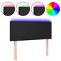 Voir la diapositive 2 : VIDAXL Tete de lit a LED Noir 90x5x78/88 cm Similicuir