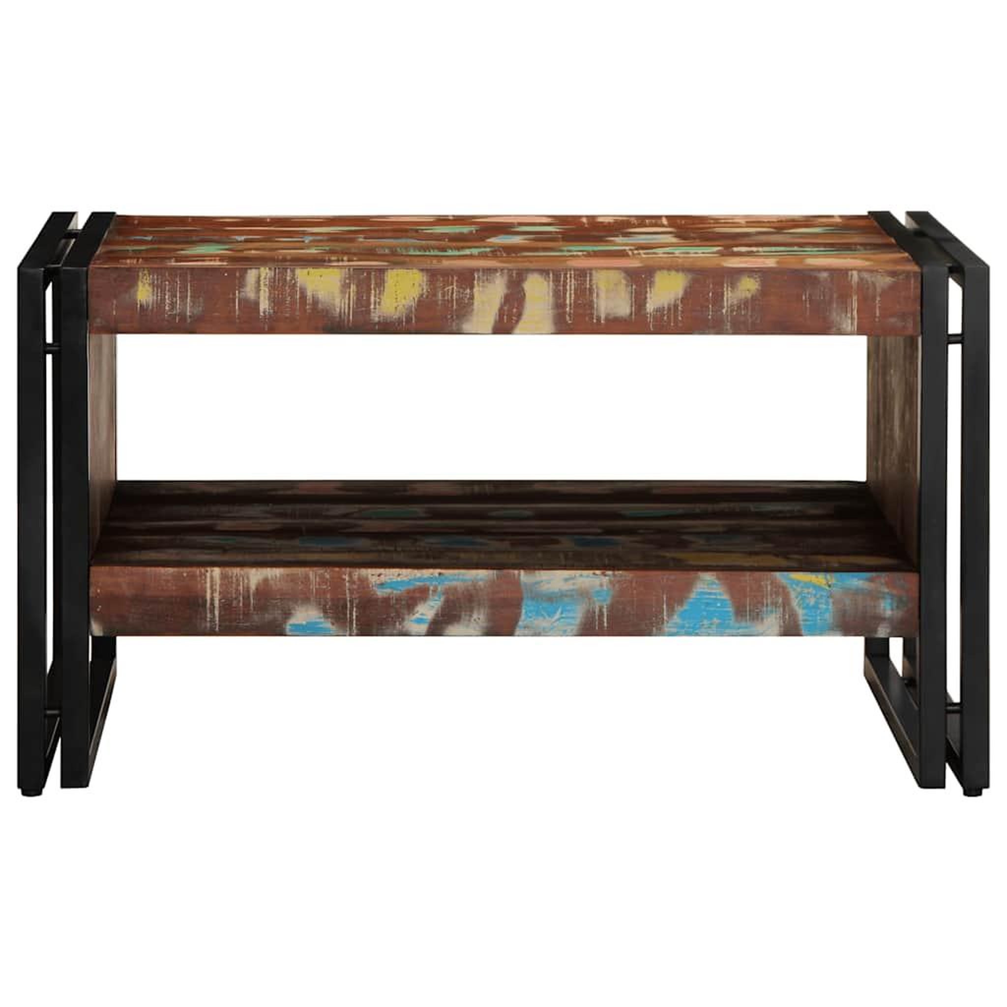 Voir la diapositive 4 : VIDAXL Table basse multicolore 70x50x38 cm bois de recuperation massif