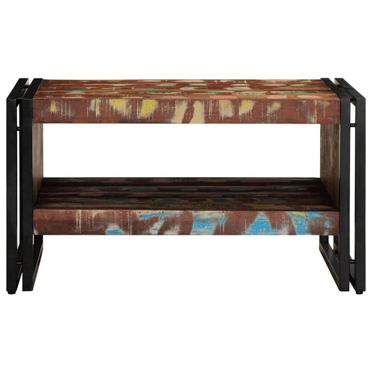 VIDAXL Table basse multicolore 70x50x38 cm bois de recuperation massif