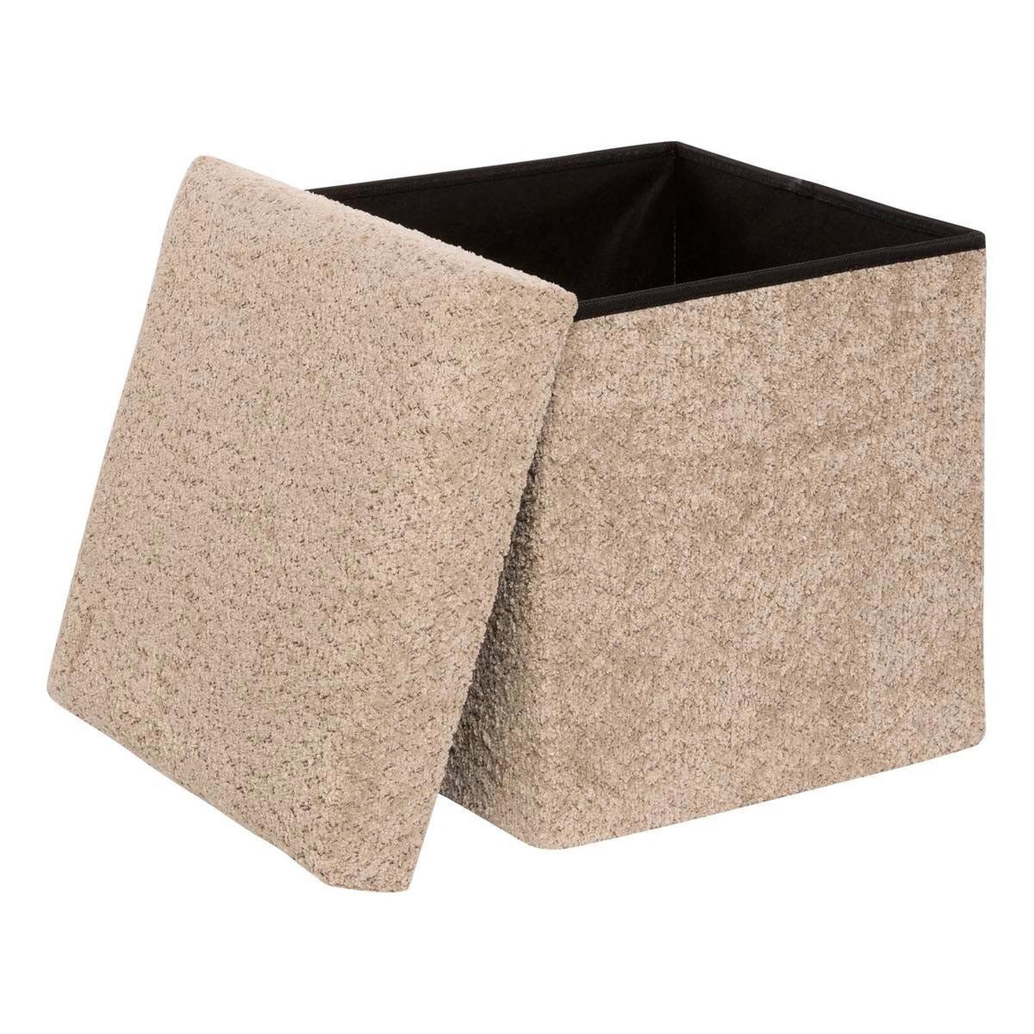 Voir la diapositive 2 : ATMOSPHERA Pouf coffre pliable  soana  38cm taupe