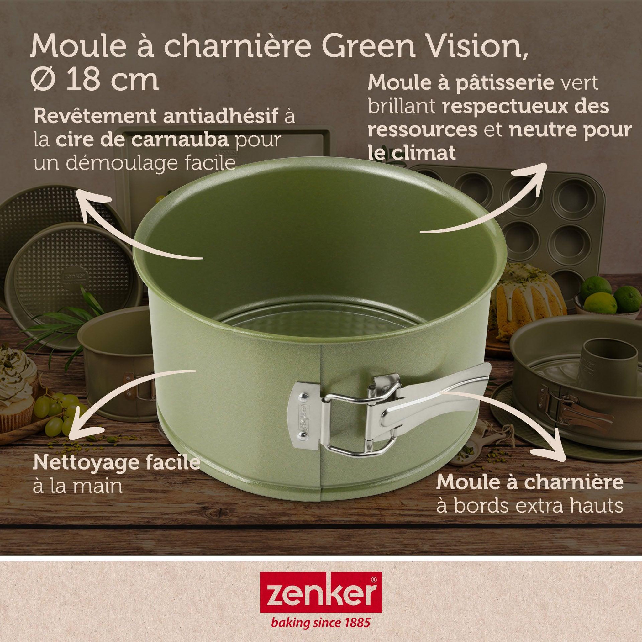 Voir la diapositive 3 : ZENKER Moule à panettone à charnière 18 cm zenker green vision