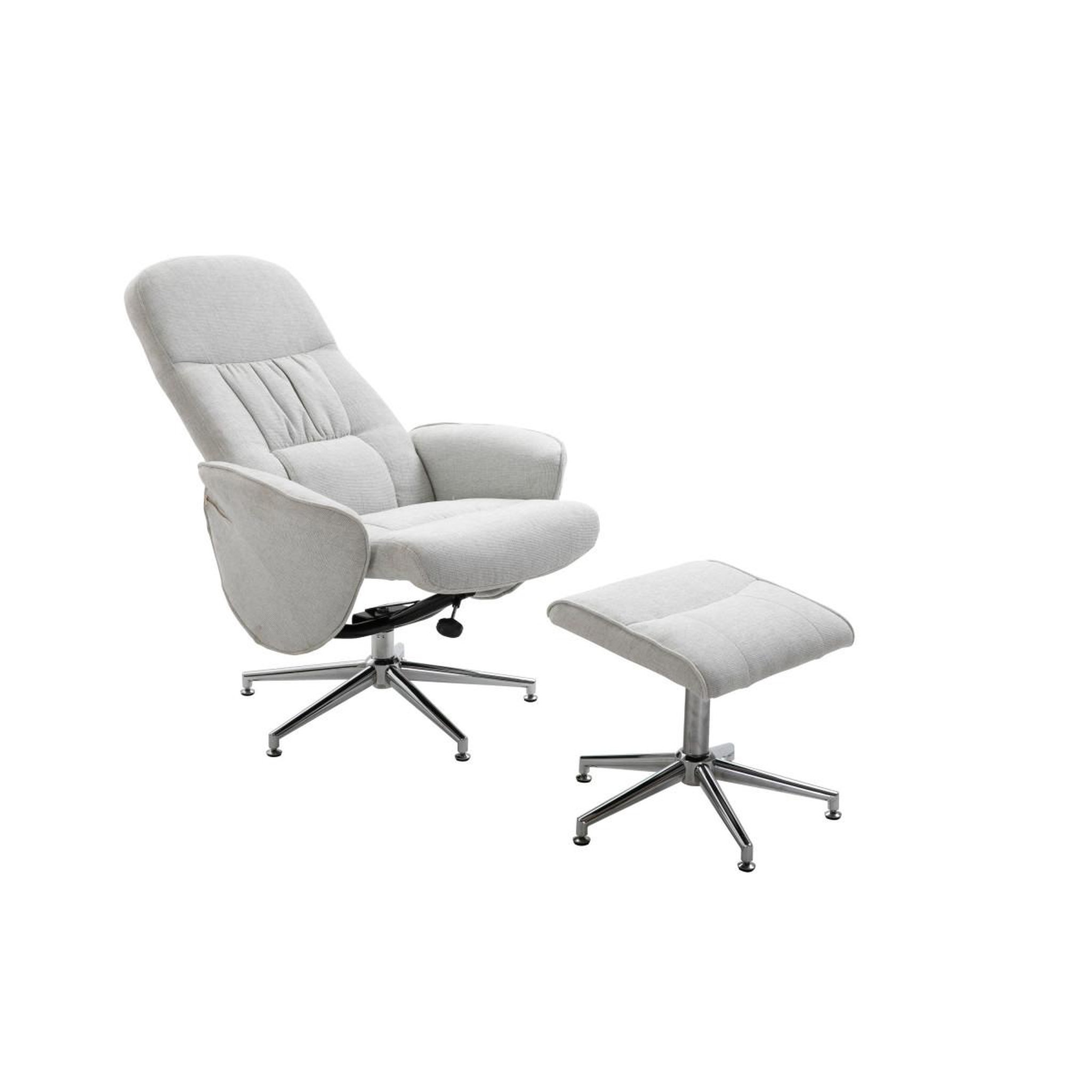 Voir la diapositive 2 : Paris Prix Fauteuil de relaxation & pouf  rolf  104cm gris