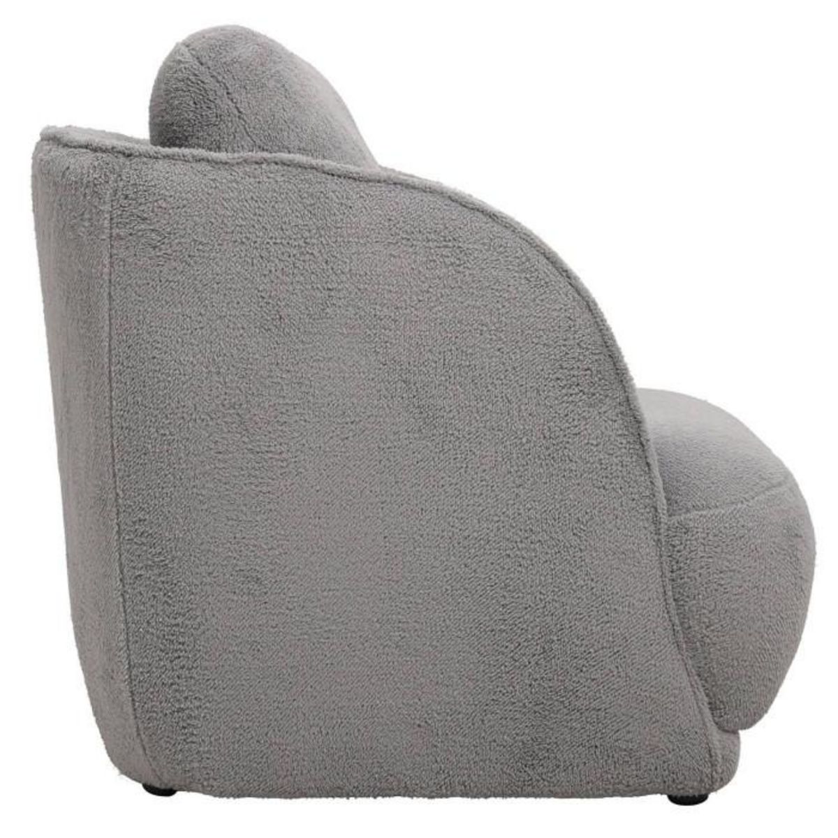 Paris Prix Fauteuil Tissu  Peau de Mouton  77cm Gris
