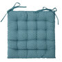 Voir la diapositive 1 : ATMOSPHERA Galette de Chaise  Otto  38x38cm Bleu Canard