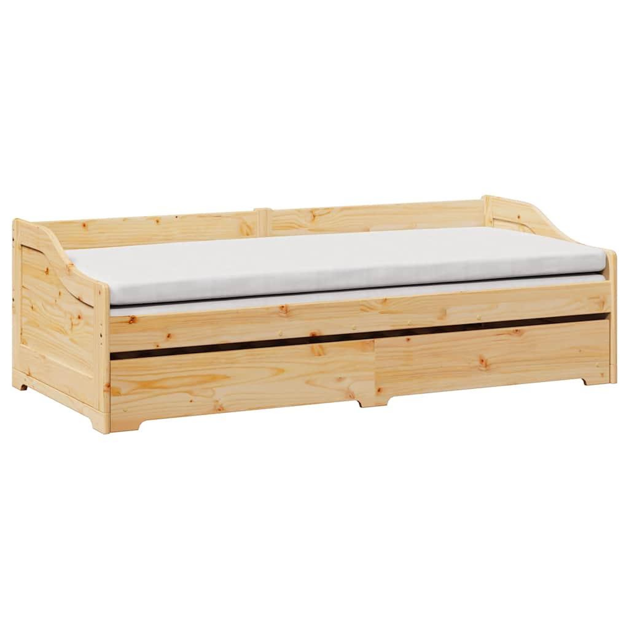 Voir la diapositive 4 : VIDAXL Lit de jour avec gigogne sans matelas IRUN 90x200 cm
