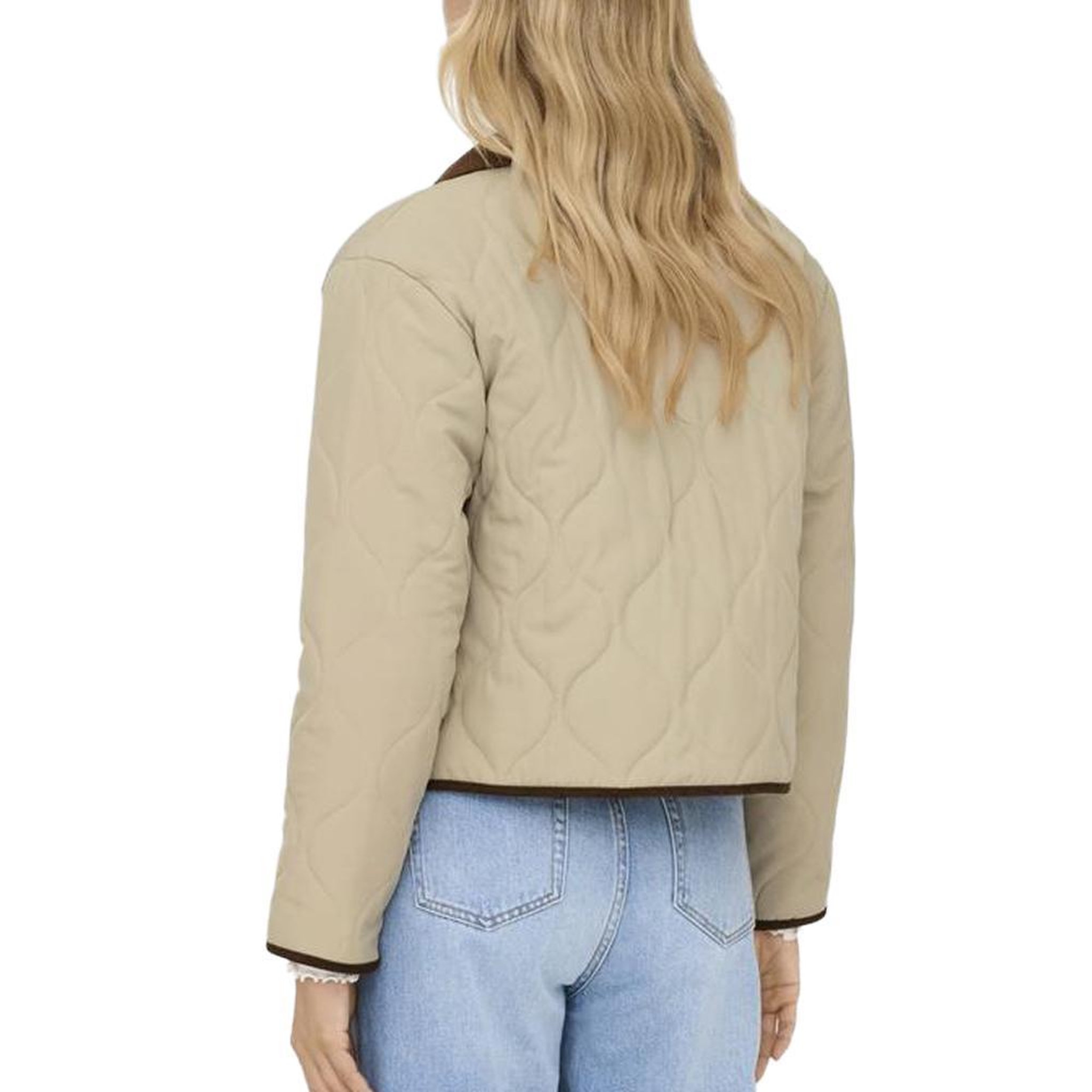 Voir la diapositive 2 : JACQUELINE DE YONG Veste Beige Femme JDY Quilted Barn