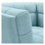 Voir la diapositive 2 : Rendez vous déco Fauteuil capitonné en tissu bleu clair-Carmen