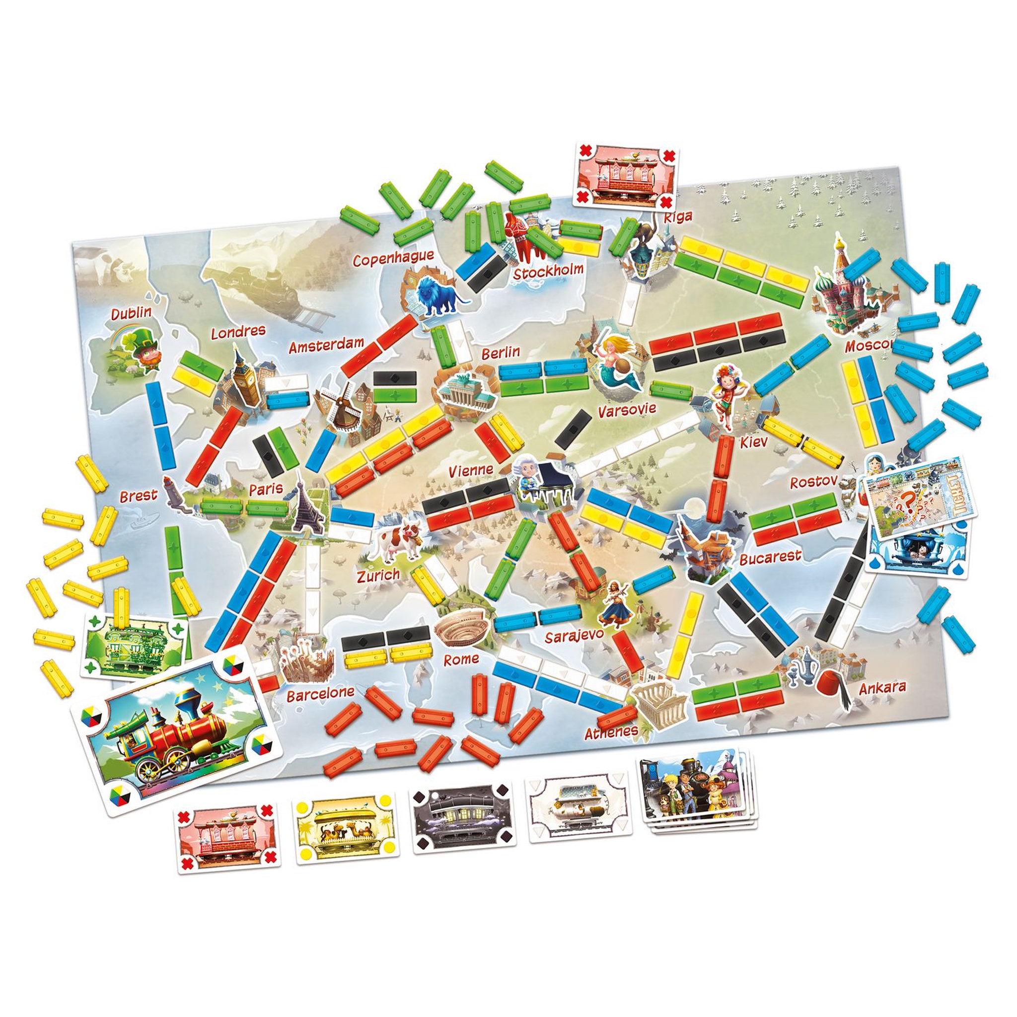 Voir la diapositive 4 : ASMODEE Jeu Les Aventuriers du rail - Mon Premier Voyage