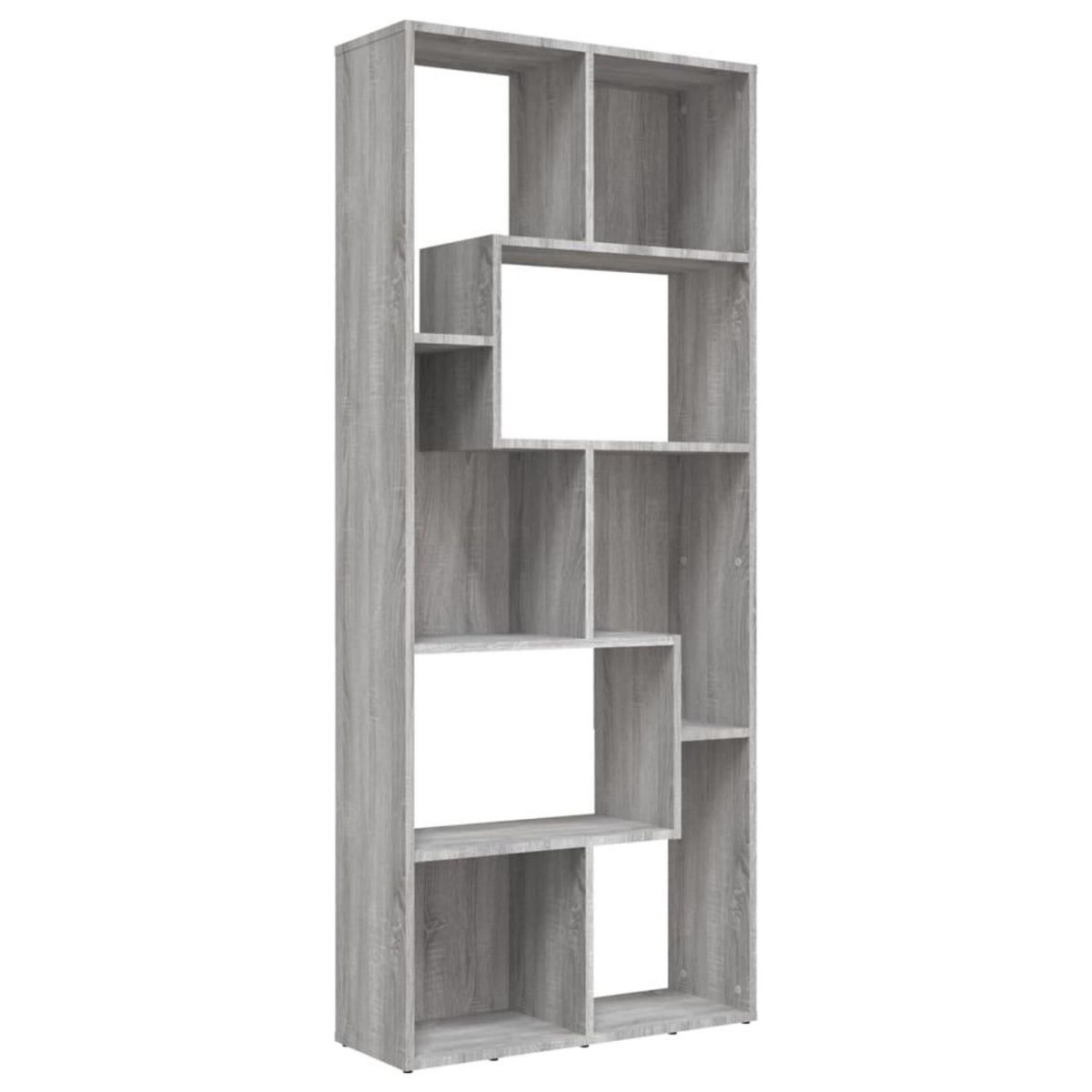 VIDAXL Bibliotheque Sonoma gris 67x24x161 cm Bois d'ingenierie