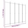 Voir la diapositive 6 : VIDAXL Cloison de separation 5 panneaux Anthracite 250x200 cm Tissu