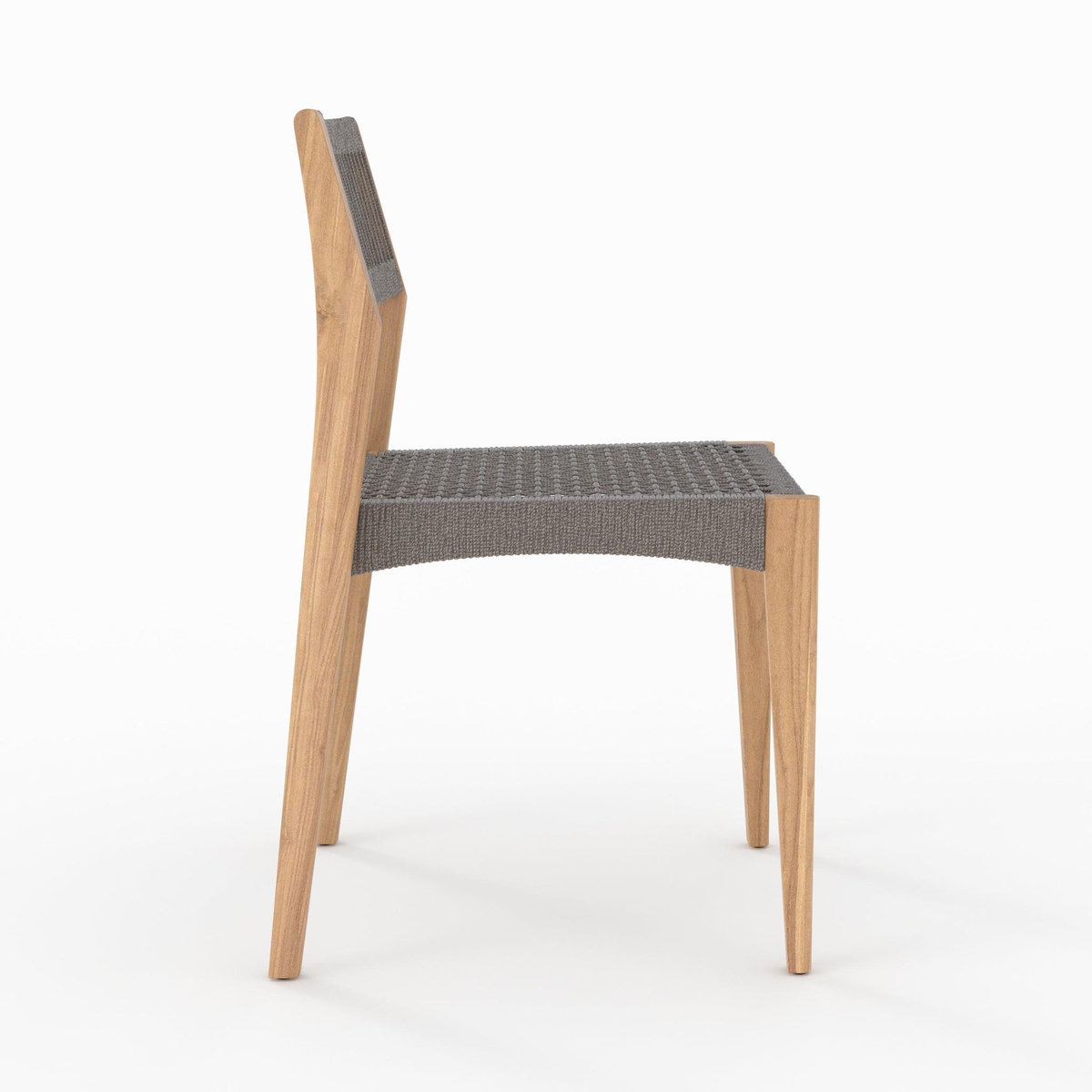 Rendez vous déco Lot de 2 chaises de jardin en bois de teck recyclé et tissage en corde-Nusa