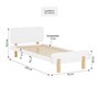 Voir la diapositive 3 : HomeStyle4U Lit junior 90x200 blanc Sommier