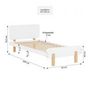 Voir la diapositive 3 : HomeStyle4U Lit junior 90x200 blanc Sommier