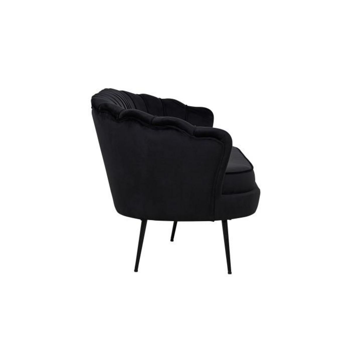 Paris Prix Canapé 3 Places en Velours  Calais  180cm Noir