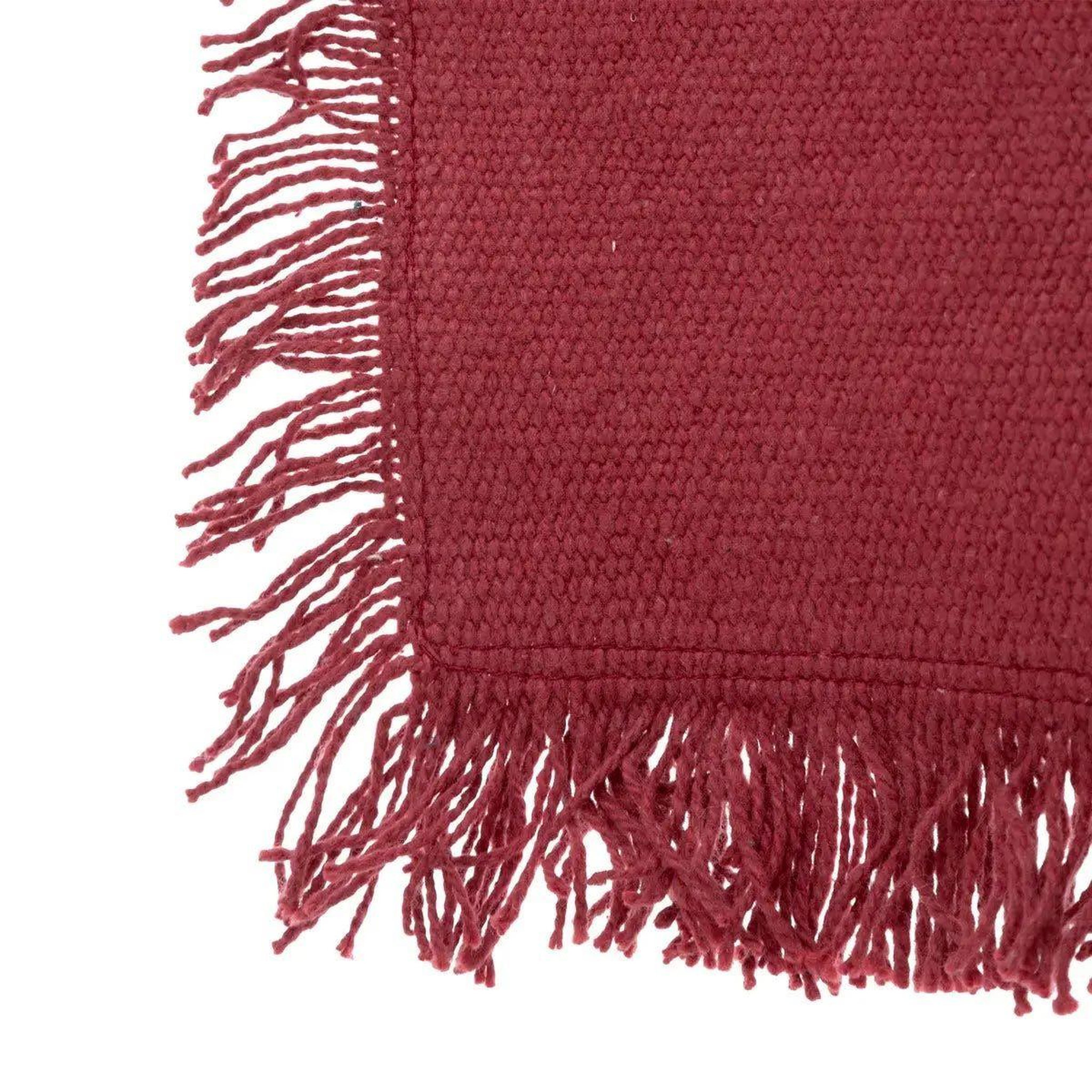 Voir la diapositive 2 : SECRET DE GOURMET Chemin de table  maha  38x140cm rouge grenat