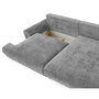 Voir la diapositive 3 : LISA DESIGN Nelly - canapé d'angle droit 4 places convertible avec coffre en velours texturé