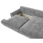 Voir la diapositive 3 : LISA DESIGN Nelly - canapé d'angle droit 4 places convertible avec coffre en velours texturé