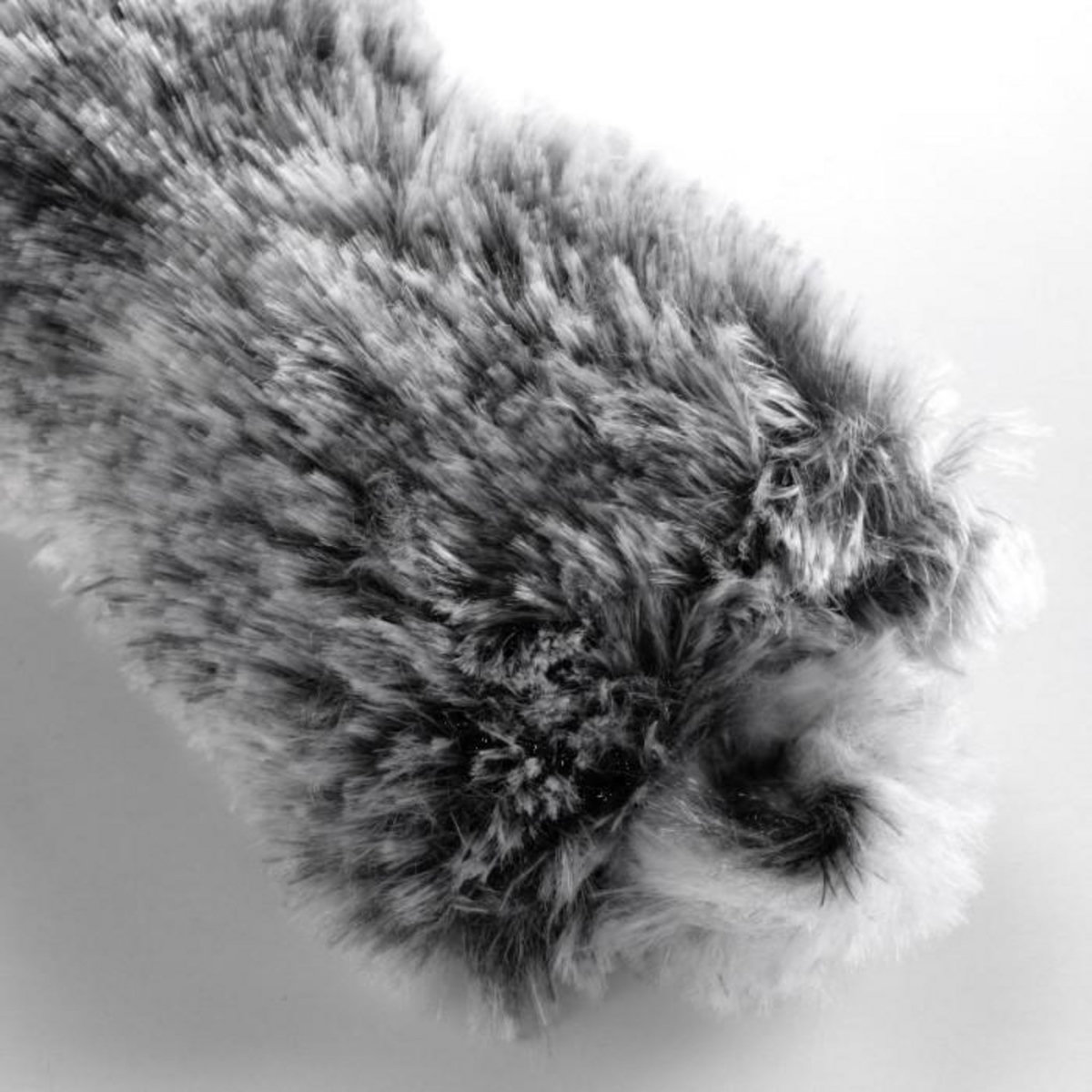 Paris Prix Boudin Bas de Porte Imitation Fourrure  Antartic  80cm Gris