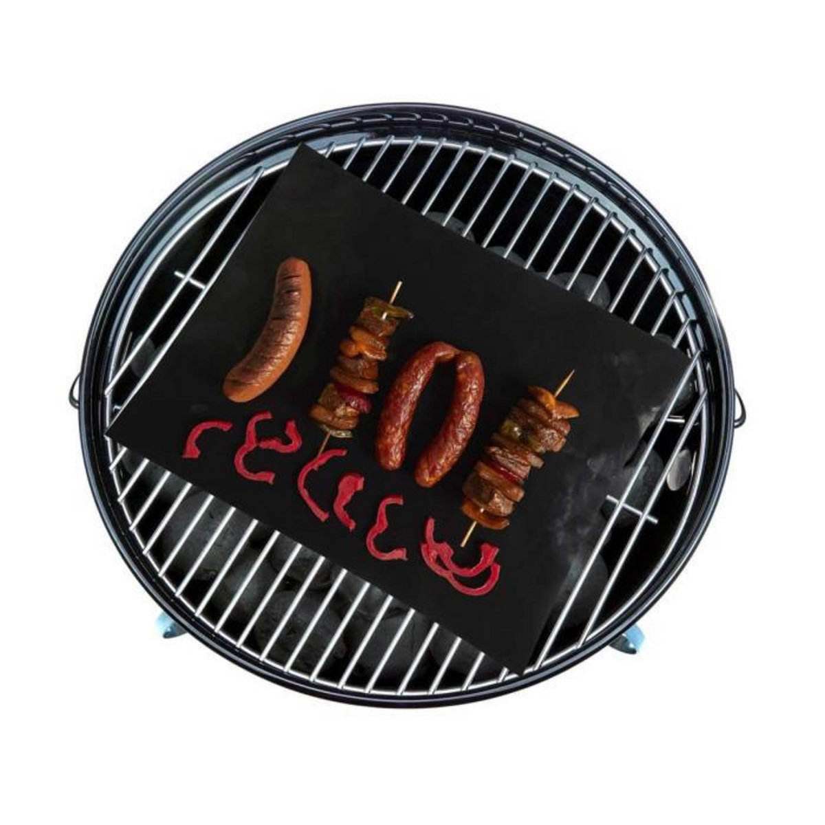 Paris Prix Lot de 2 Feuilles de Cuisson  Barbecue  40cm Noir