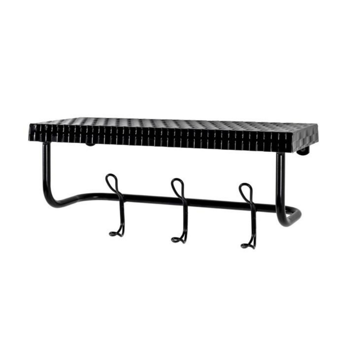 Paris Prix Patère Murale Étagère  Lilian  42cm Noir