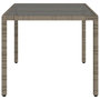 Voir la diapositive 5 : VIDAXL Table de jardin dessus en verre Gris 150x90x75cm Resine tressee