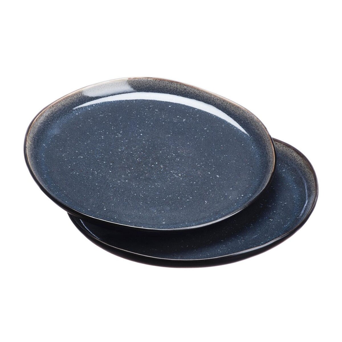 BJORN Plateau de service IRIS Ø32cm - 2 pièces - Bleu nuit