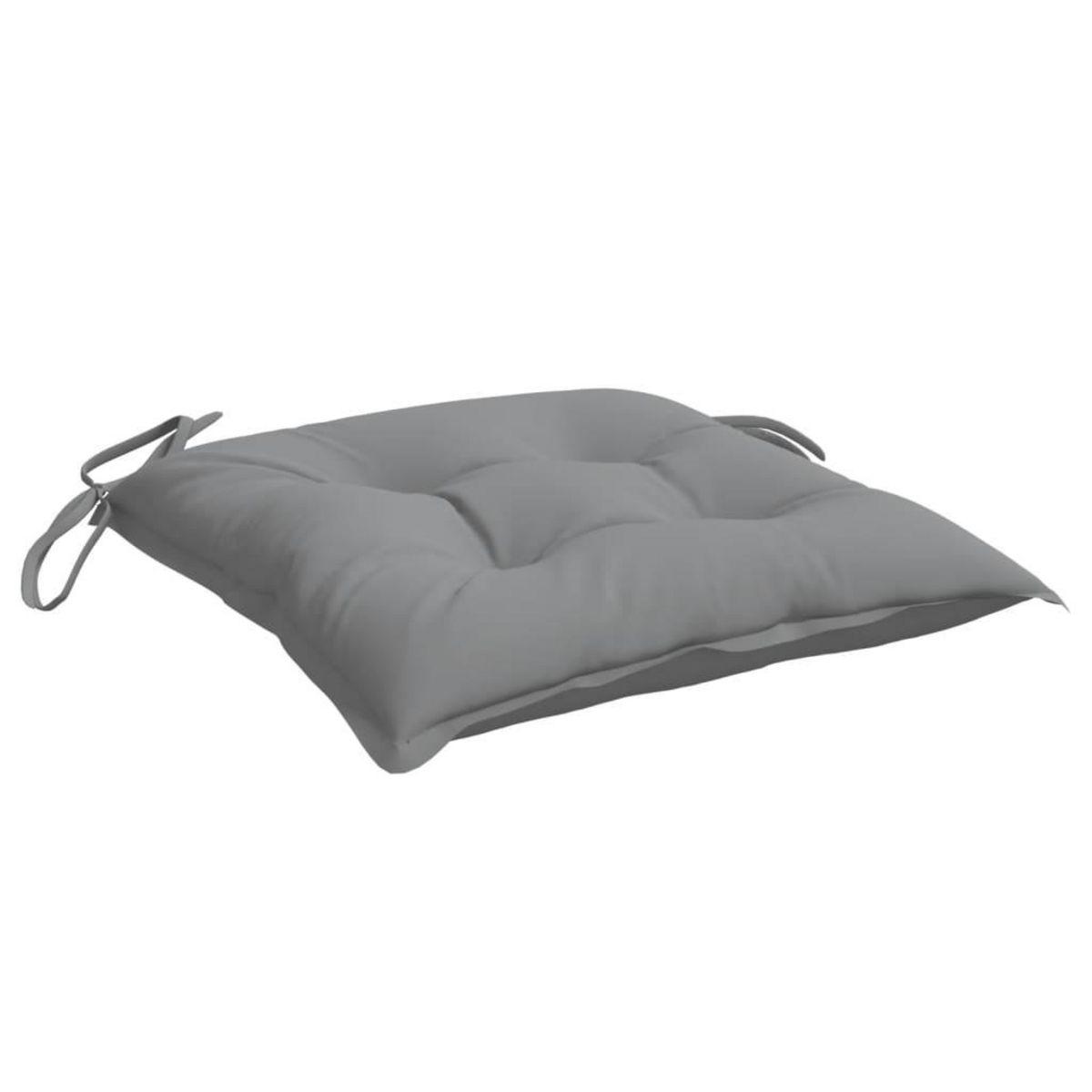 VIDAXL Coussins de chaise lot de 4 gris 50x50x7 cm tissu oxford