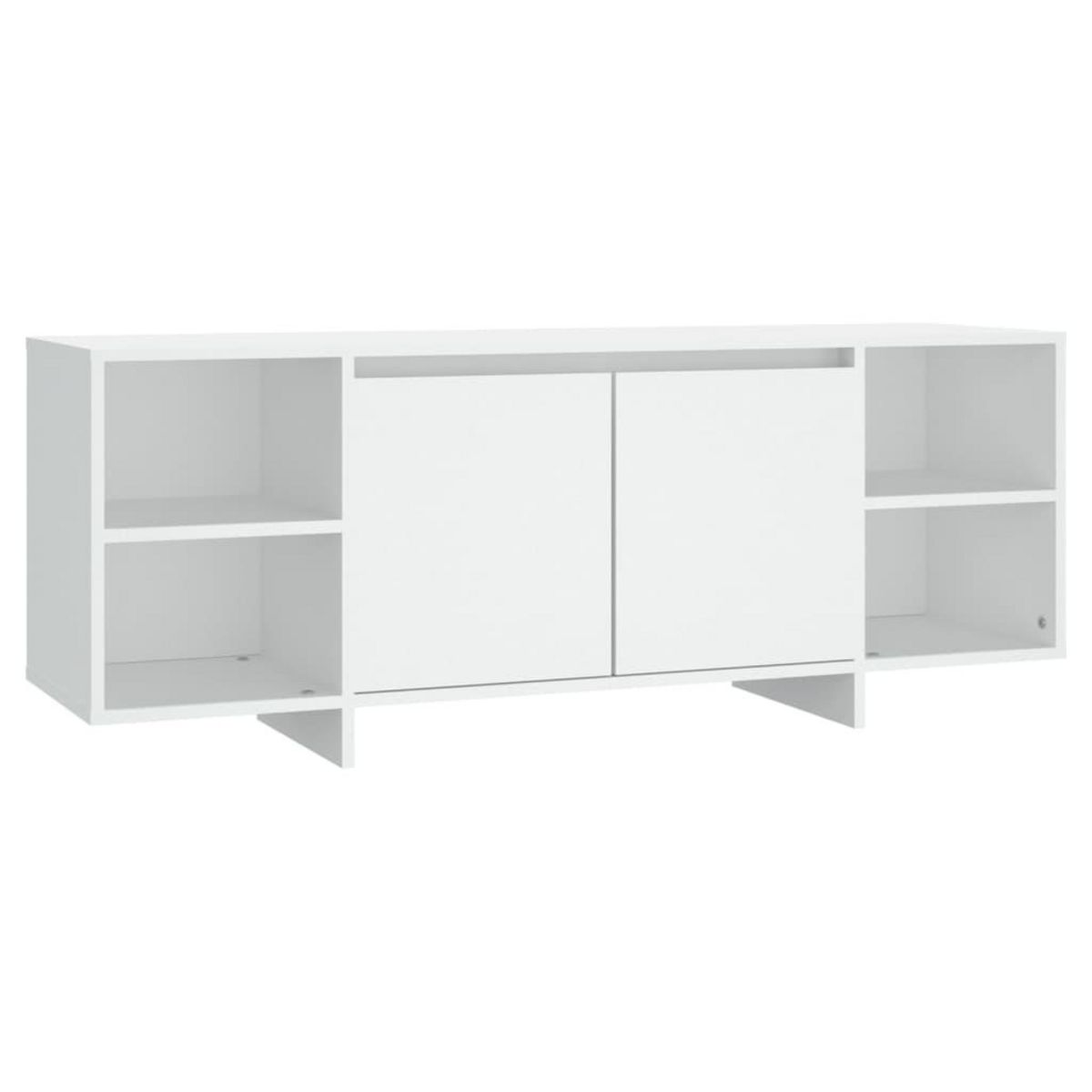 VIDAXL Meuble TV blanc 130x35x50 cm bois d'ingenierie