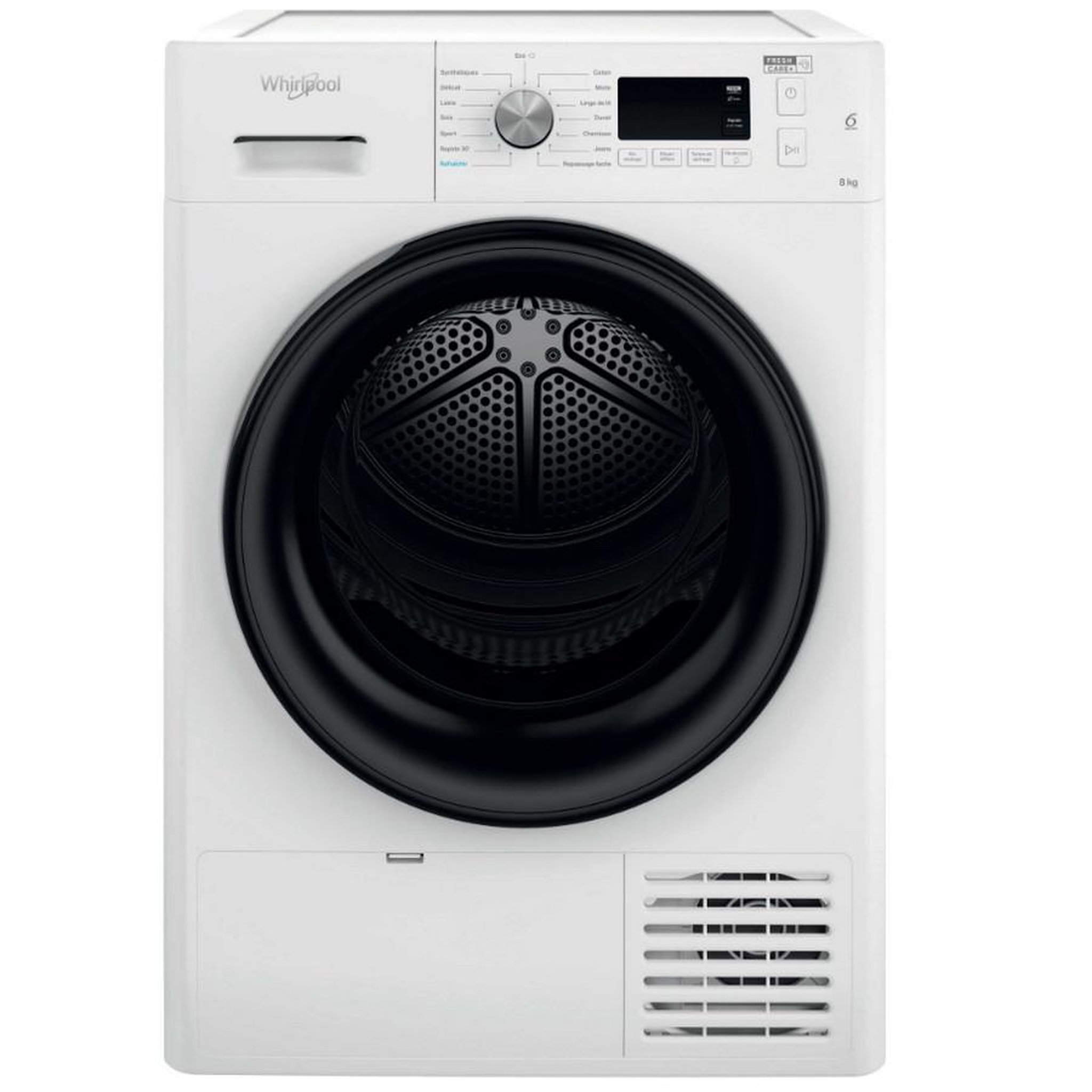 Voir la diapositive 1 : Whirlpool Sèche-linge pompe à chaleur avec condenseur 60cm 8kg - FFTM1182BFR