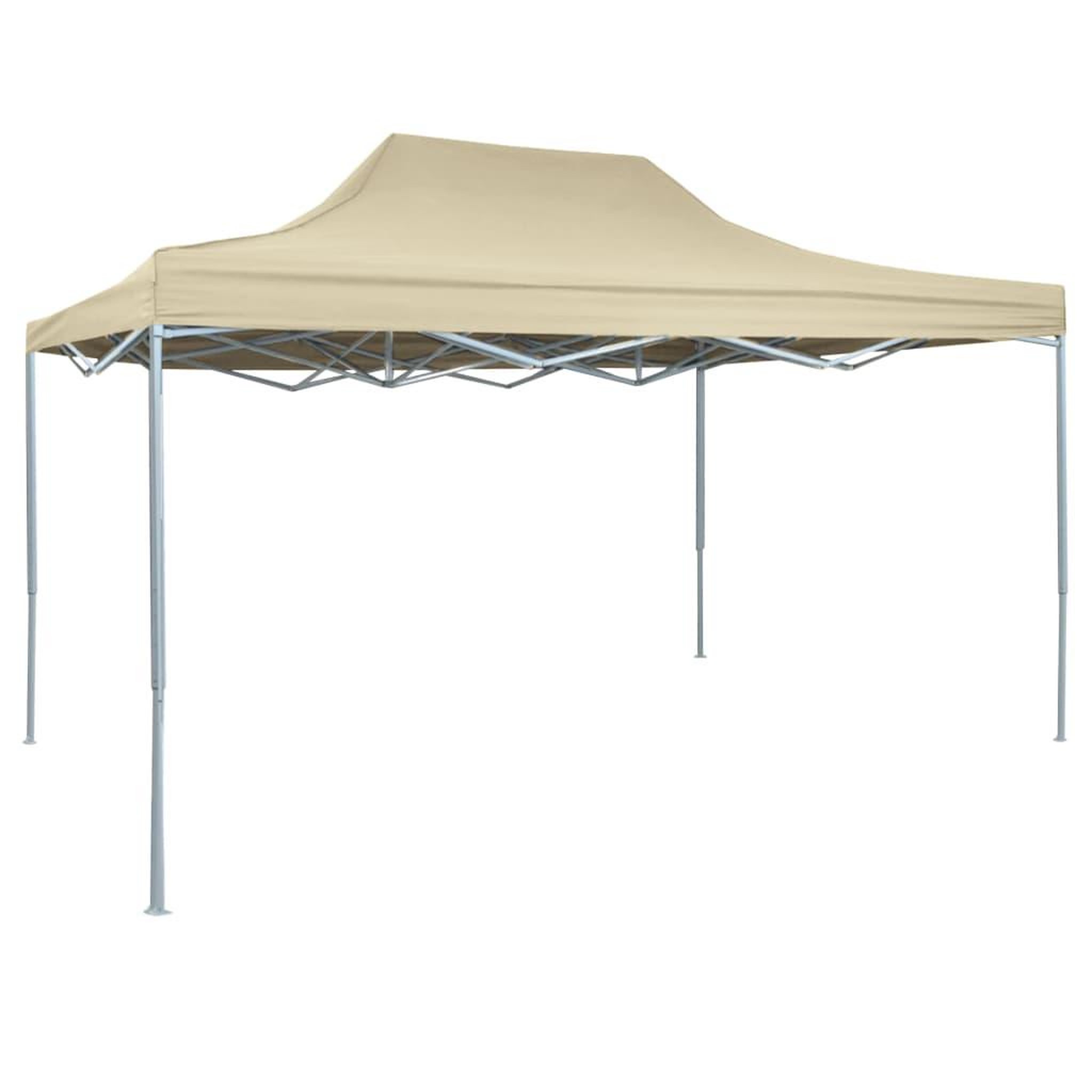 Voir la diapositive 1 : VIDAXL Tente de reception pliable professionnelle 3x4 m Acier Creme