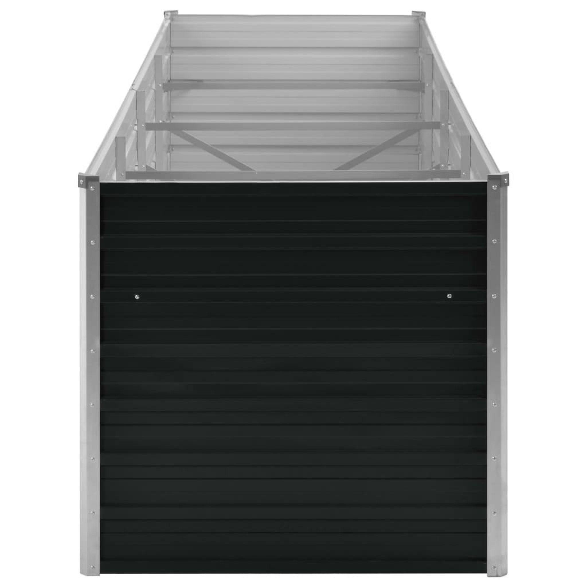 Voir la diapositive 4 : VIDAXL Lit sureleve de jardin Anthracite 320x80x77 cm Acier galvanise