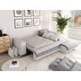 Voir la diapositive 6 : Canapé d'angle droit convertible CLELIA, 4 places, tissu microfibre gris PU blanc ou noir