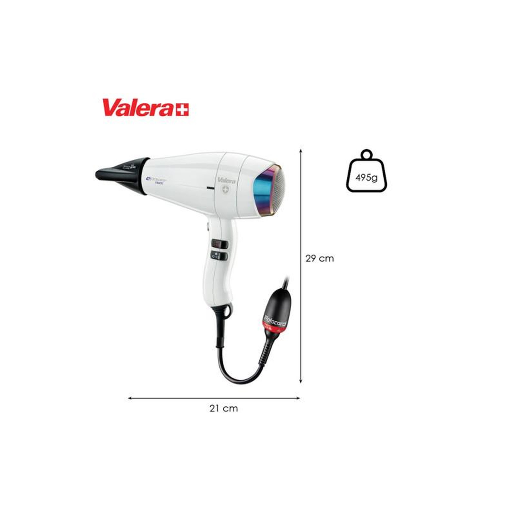 Voir la diapositive 5 : VALERA Sèche cheveux Valera EPOWER 2020 EQ RC BLANC