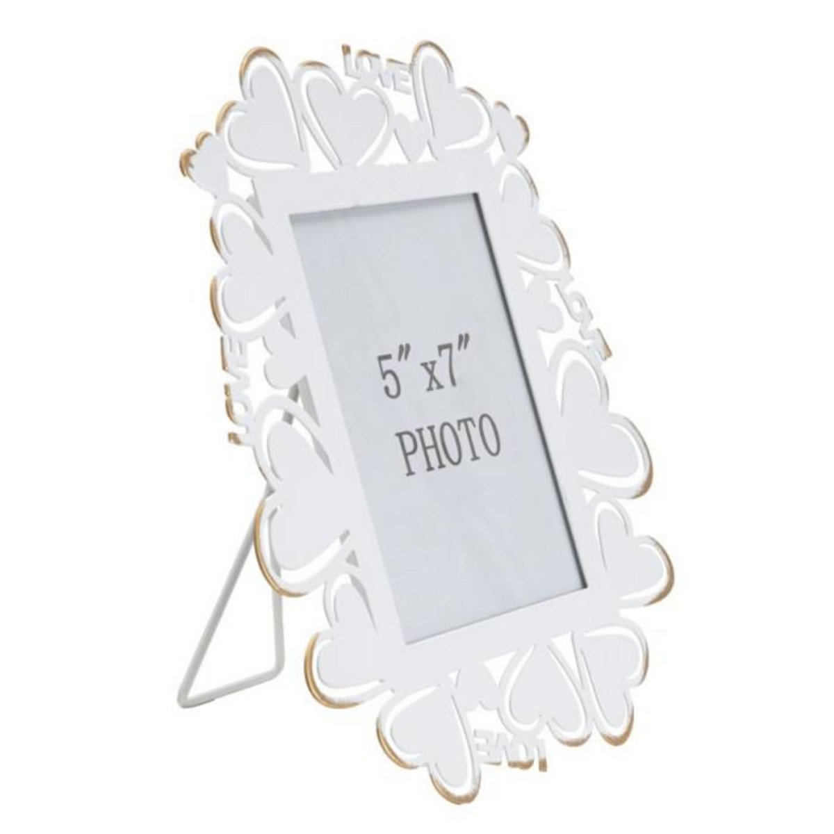 Paris Prix Cadre Photo Déco Cœur  Min  12x17cm Blanc