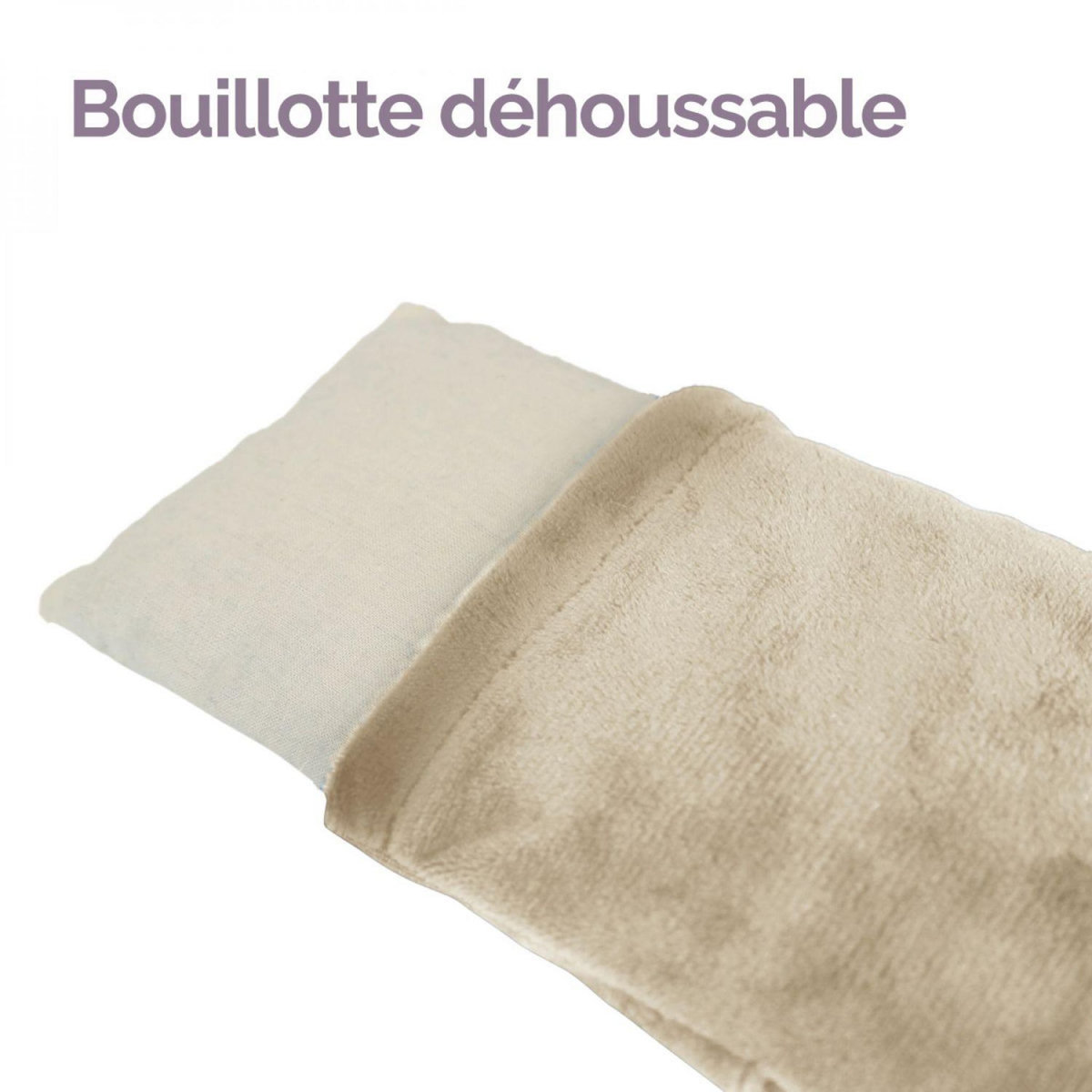 VIVEZEN Bouillotte longue chauffante - 12 x 80 cm