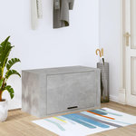 VIDAXL Armoire a chaussures murale Gris beton 70x35x38 cm