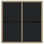 Voir la diapositive 5 : VIDAXL Table de jardin Beige 109x107x74 cm Resine tressee et verre