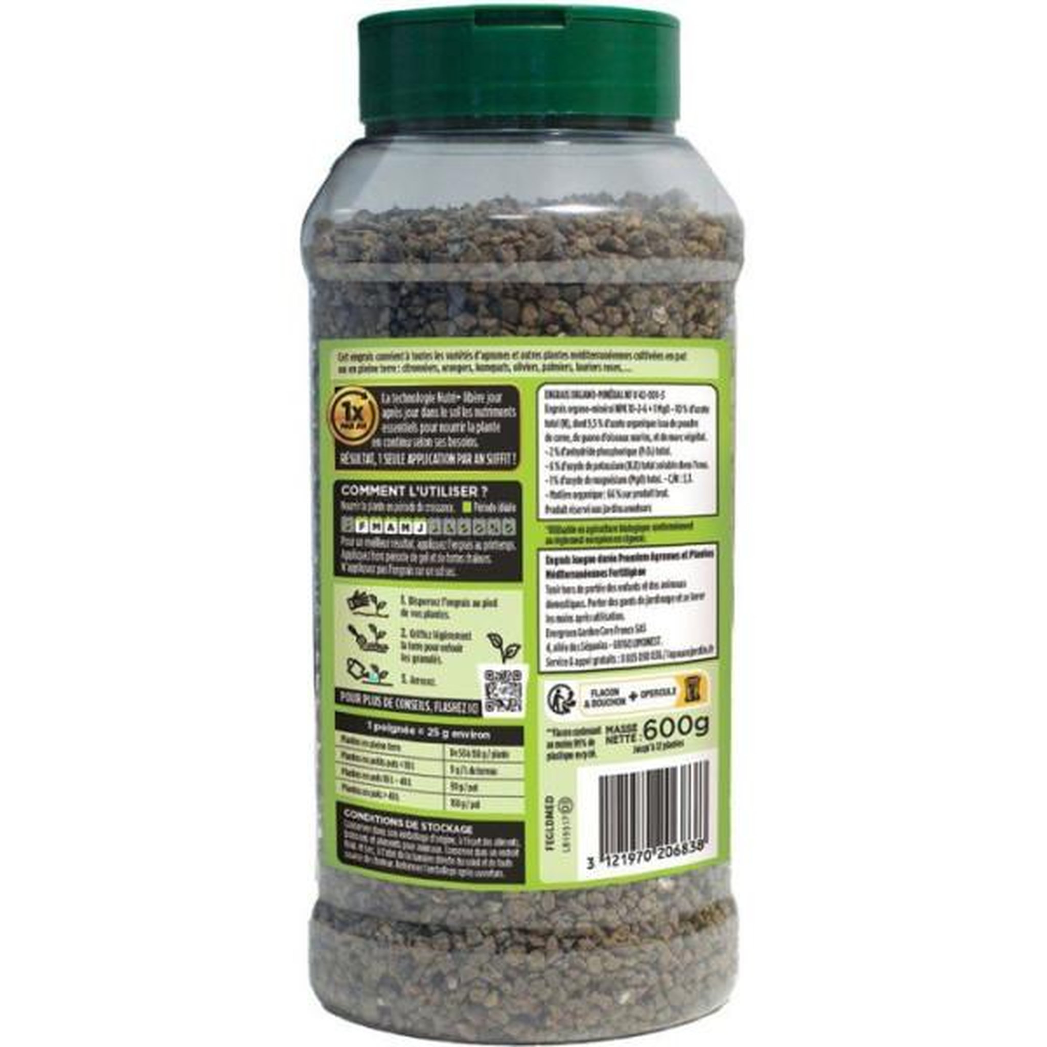 Voir la diapositive 3 : Fertiligene Engrais longue durée premium agrumes plantes méditerranéennes 600 g - FERTILIGENE - FEGLDMED