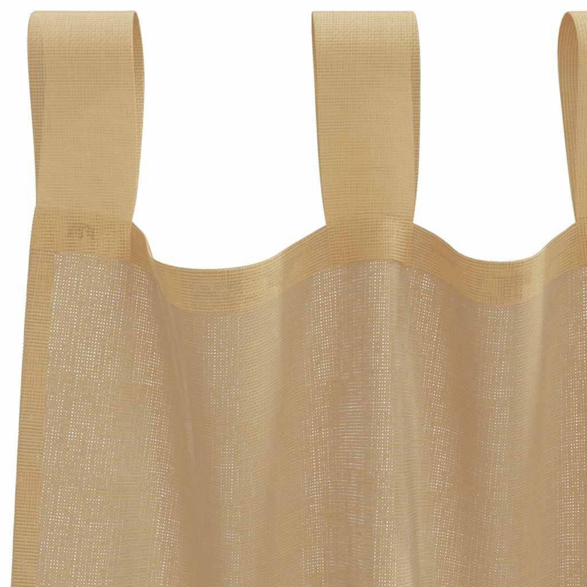 VIDAXL Rideaux en voile avec passe-tringles 2 pcs sable