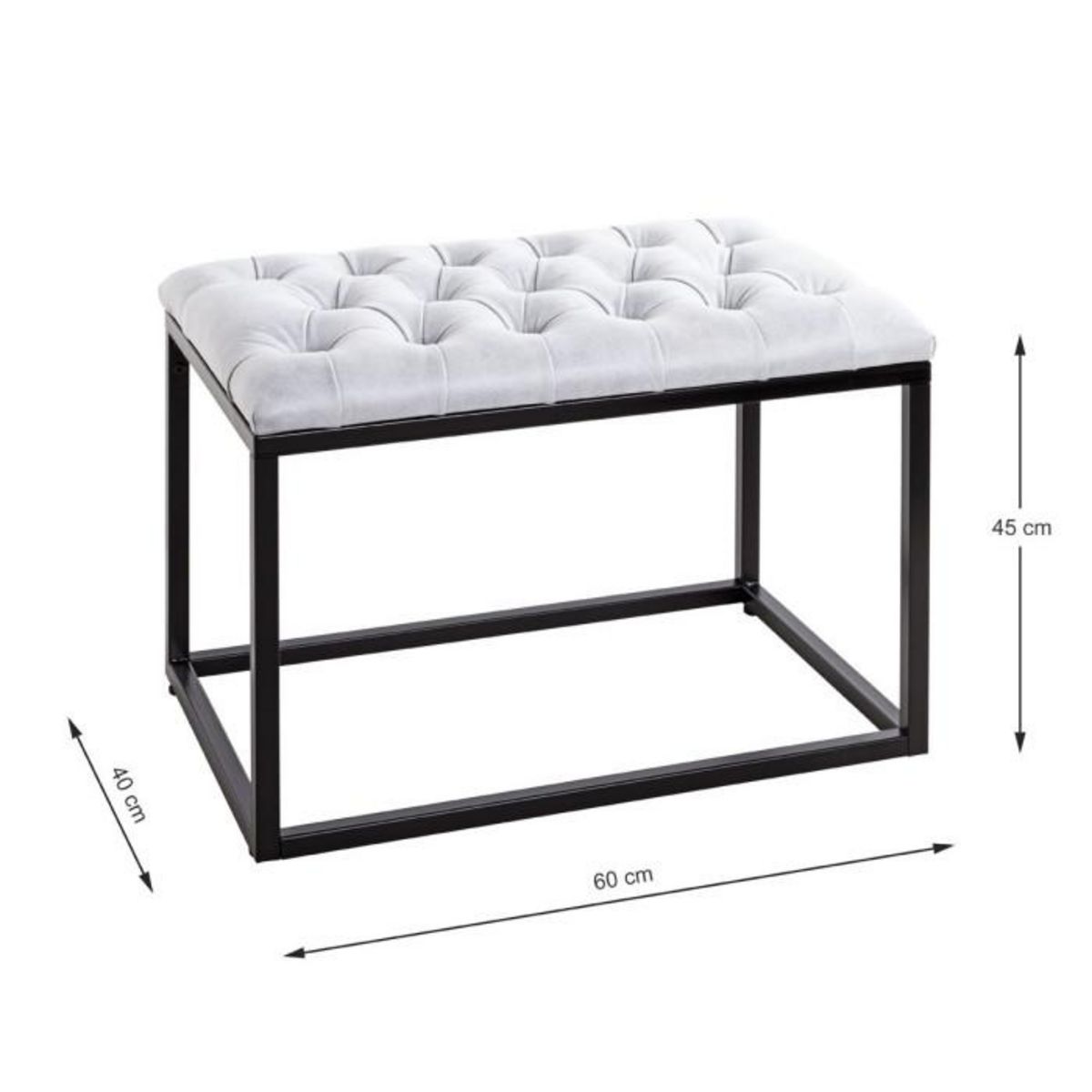 Paris Prix Tabouret Design  Olmida  60cm Gris & Noir