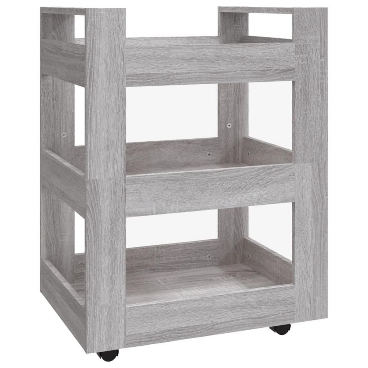 VIDAXL Chariot de cuisine Sonoma gris 60x45x80 cm Bois d'ingenierie