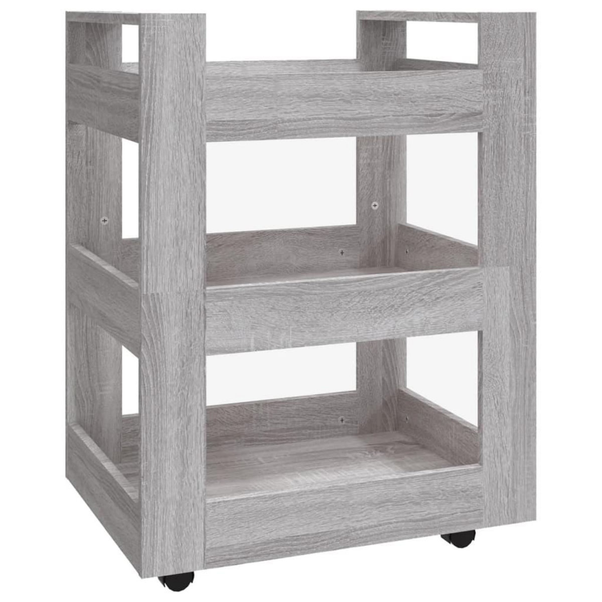 VIDAXL Chariot de cuisine Sonoma gris 60x45x80 cm Bois d'ingenierie