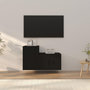 Voir la diapositive 1 : VIDAXL Ensemble de meubles TV 2 pcs noir bois d'ingenierie