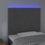 Voir la diapositive 3 : VIDAXL Tete de lit a LED Gris fonce 100x5x118/128 cm Velours