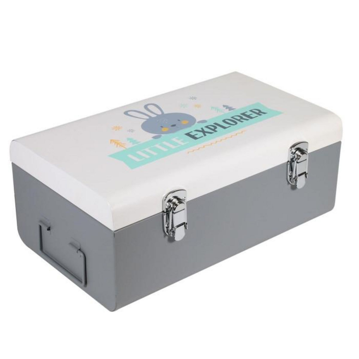 Paris Prix Lot de 2 Coffres de Rangement Enfant  Explorer  47cm Gris