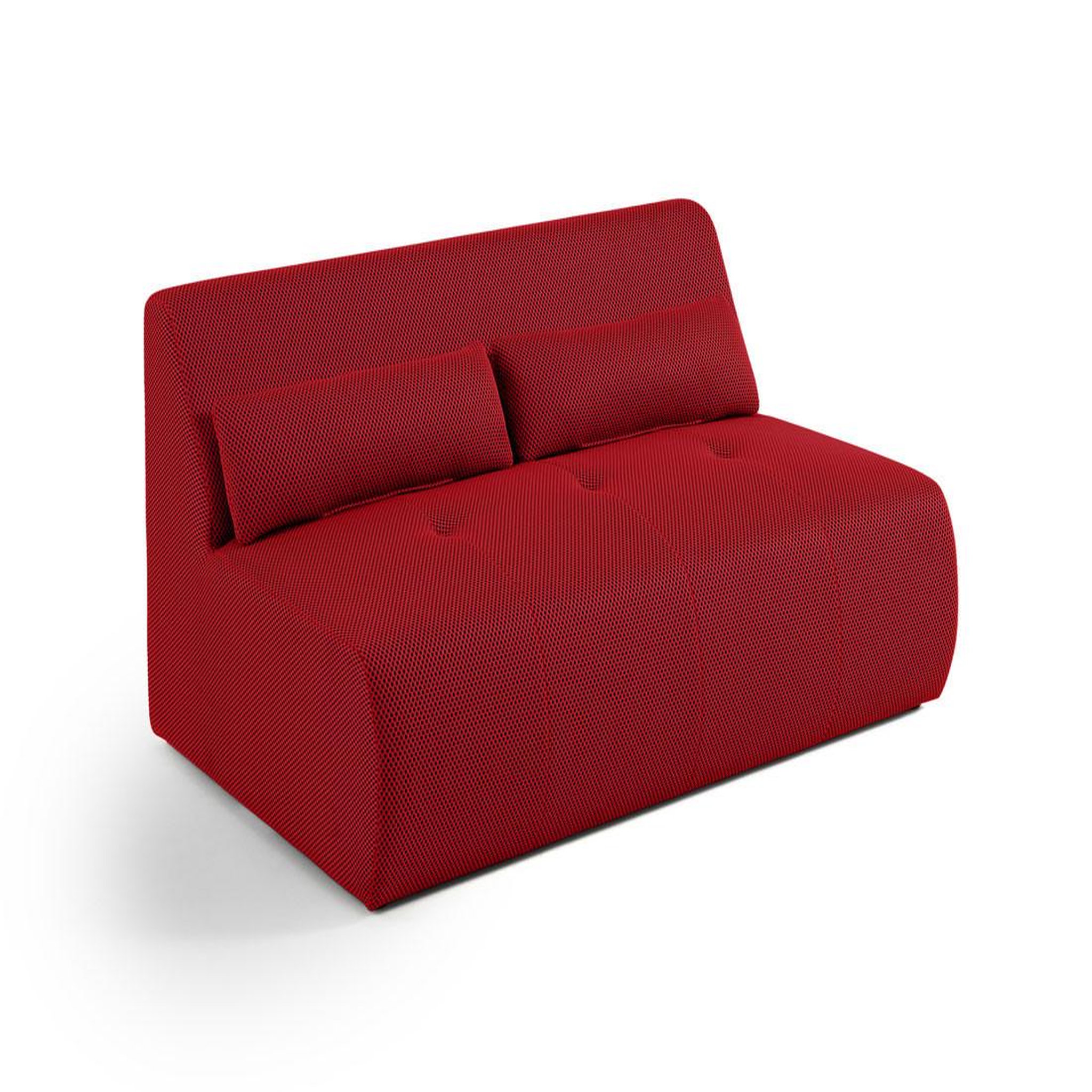 Voir la diapositive 2 : LISA DESIGN Onyx - canapé droit 2 places - en tissu mailles 3d